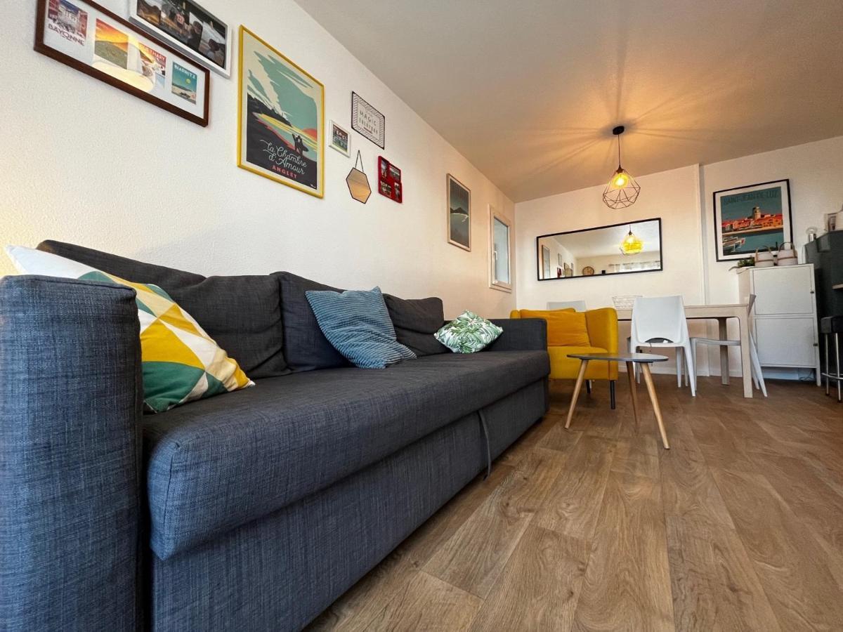 Bel Appartement T3 Avec Jardin, Piscine Et Parking, Proche Plage A Hendaye - Fr-1-239-739 Bagian luar foto